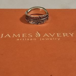 James Avery RETIRED Feather Ring Sterling Silver, 9